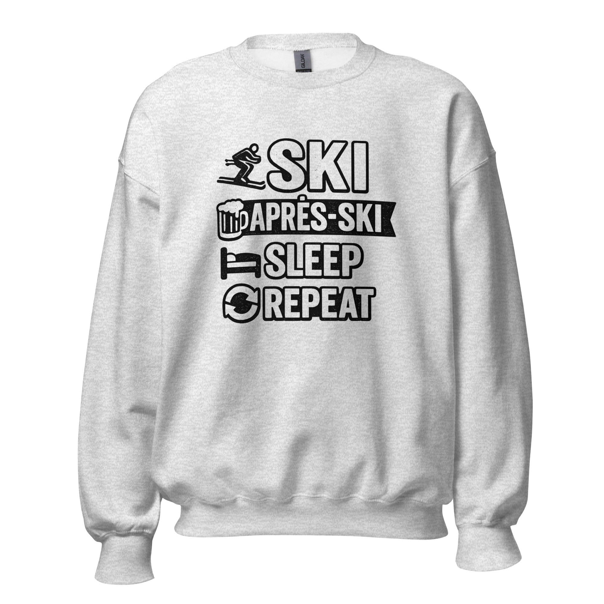 Ski Après Ski Sleep Repeat Ski Sweatshirt - Snappy Mood
