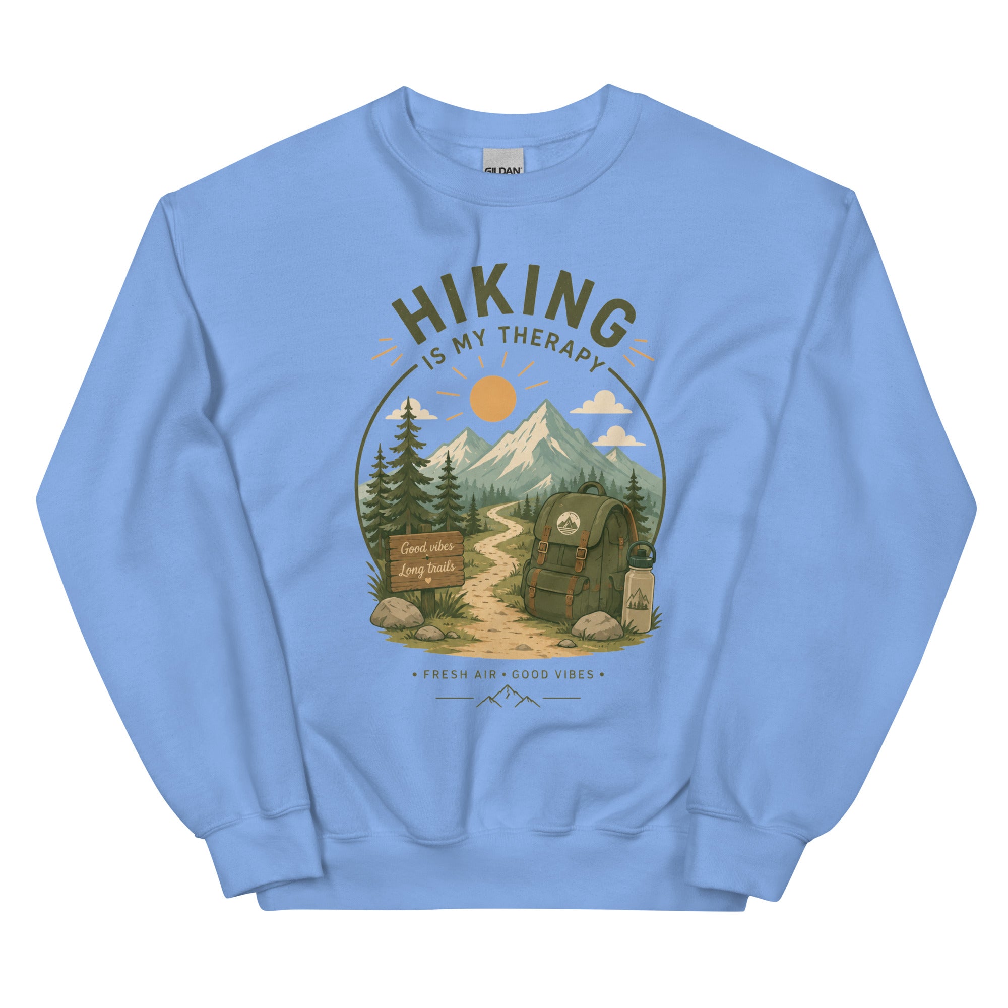 Hiking Is My Therapy Graphic Sweatshirt - Snappymood