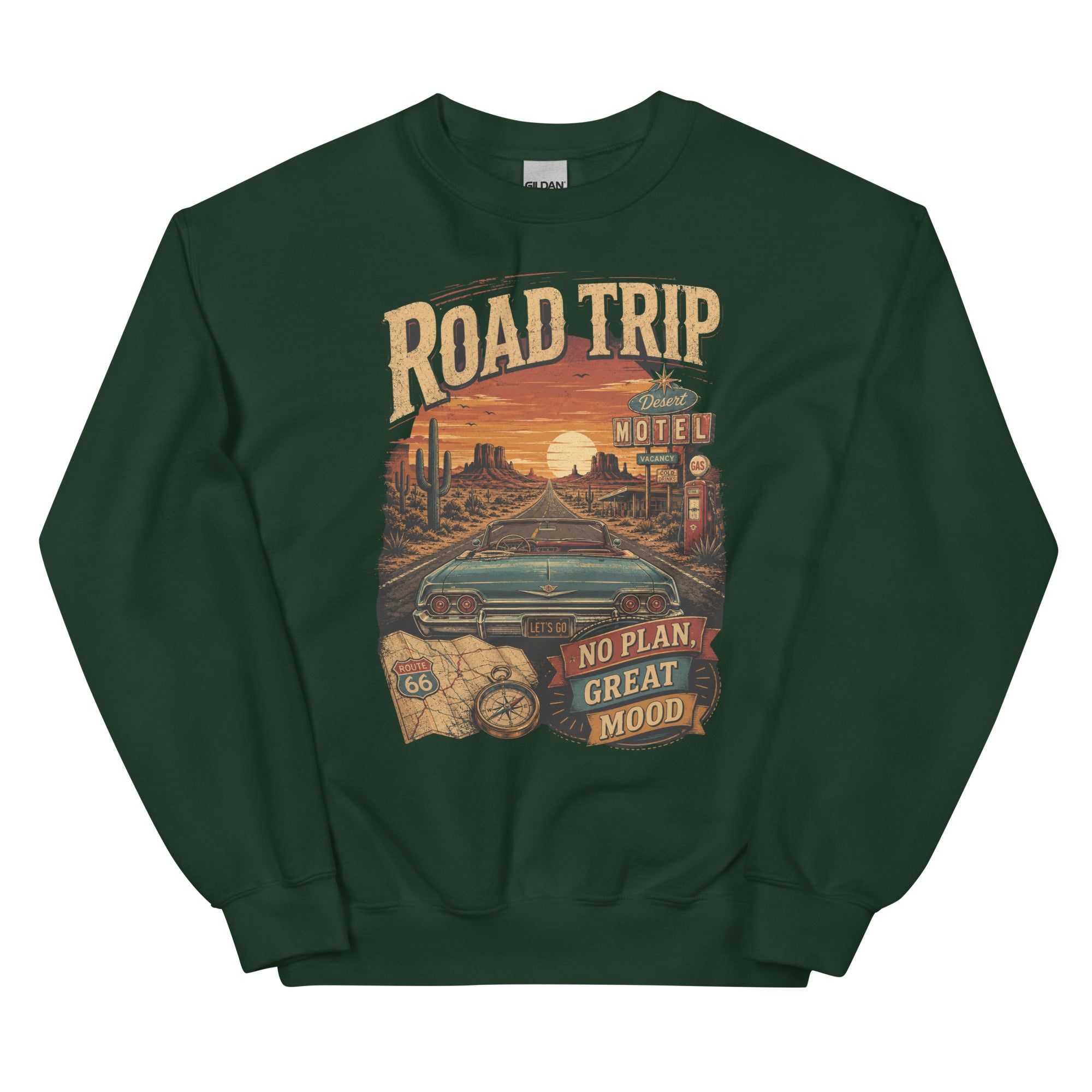 Roadtrip Desert Hotel Graphic Sweatshirt - Snappymood