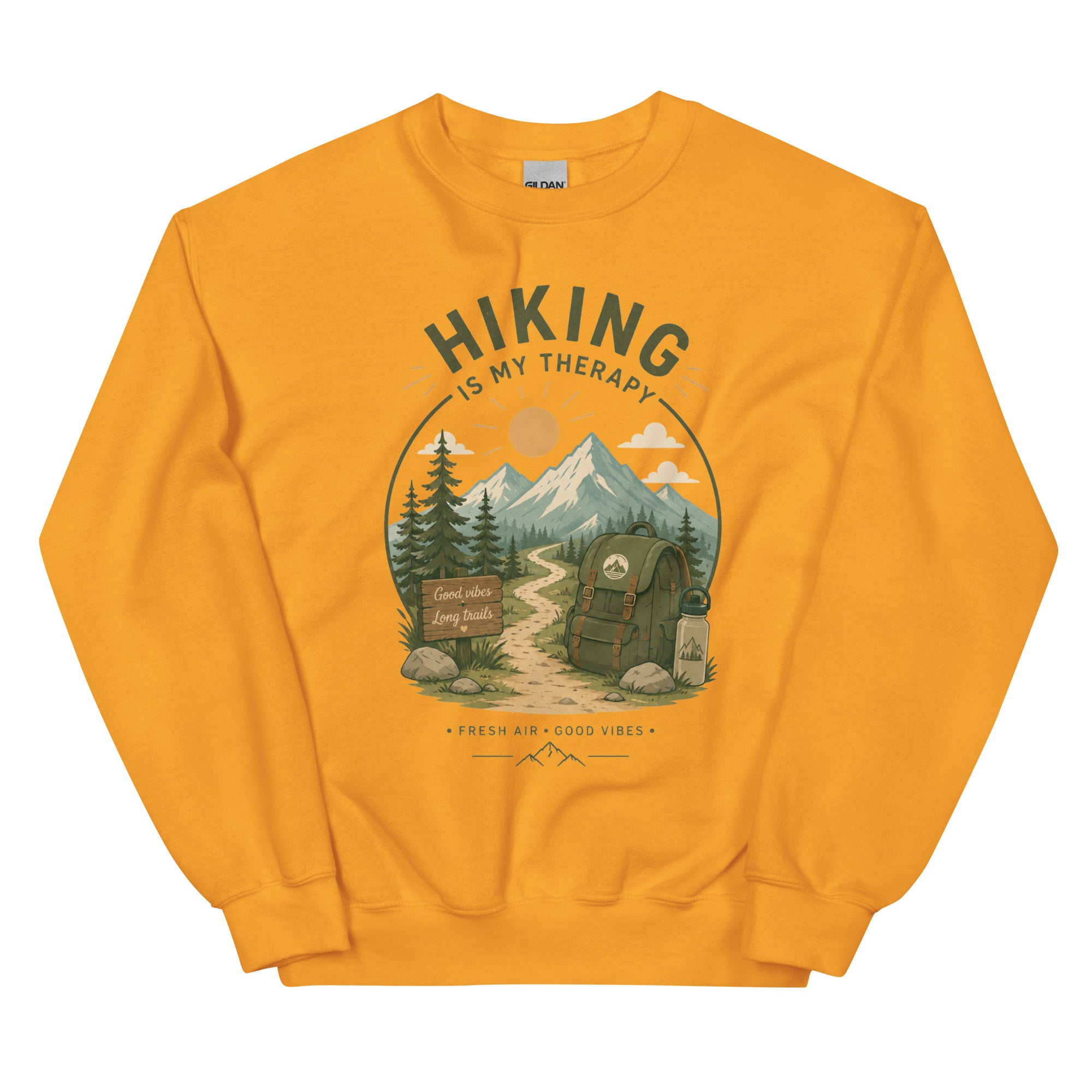 Hiking Is My Therapy Graphic Sweatshirt - Snappymood