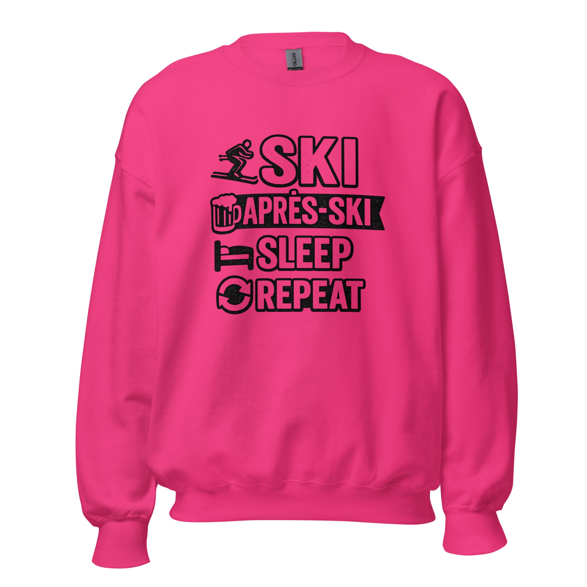 Ski Après Ski Sleep Repeat Ski Sweatshirt - Snappy Mood