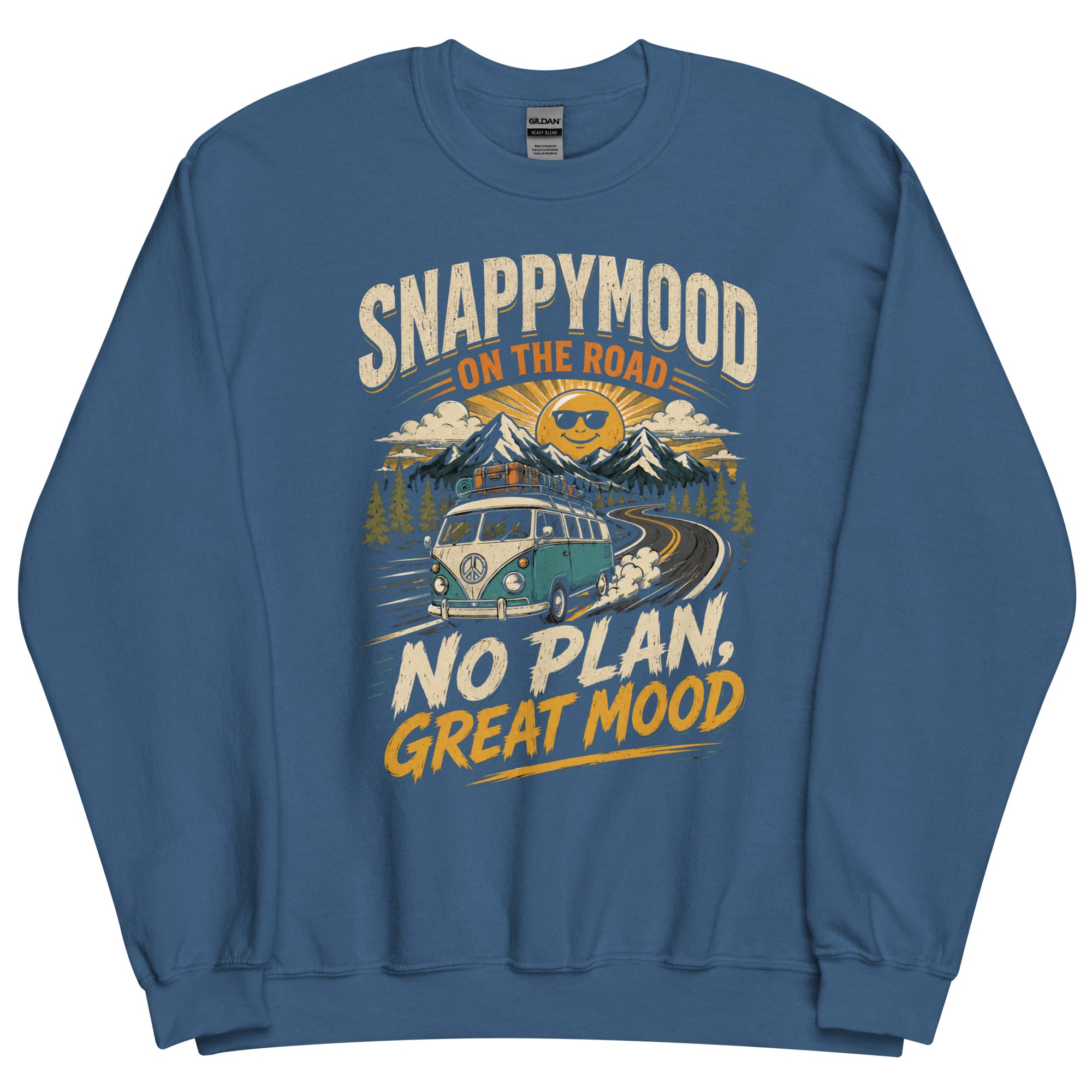 On the Road No Plan Great Mood Road Trip Sweatshirt - Snappymood