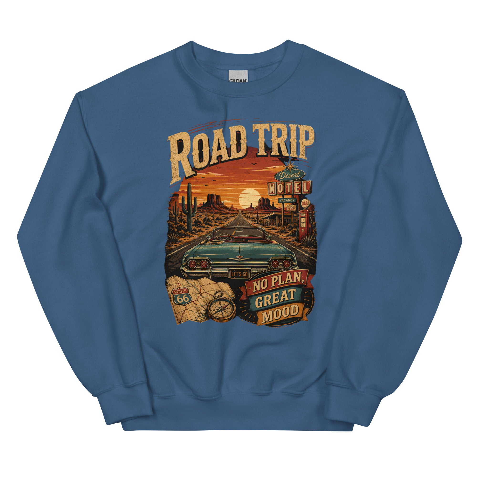 Roadtrip Desert Hotel Graphic Sweatshirt - Snappymood