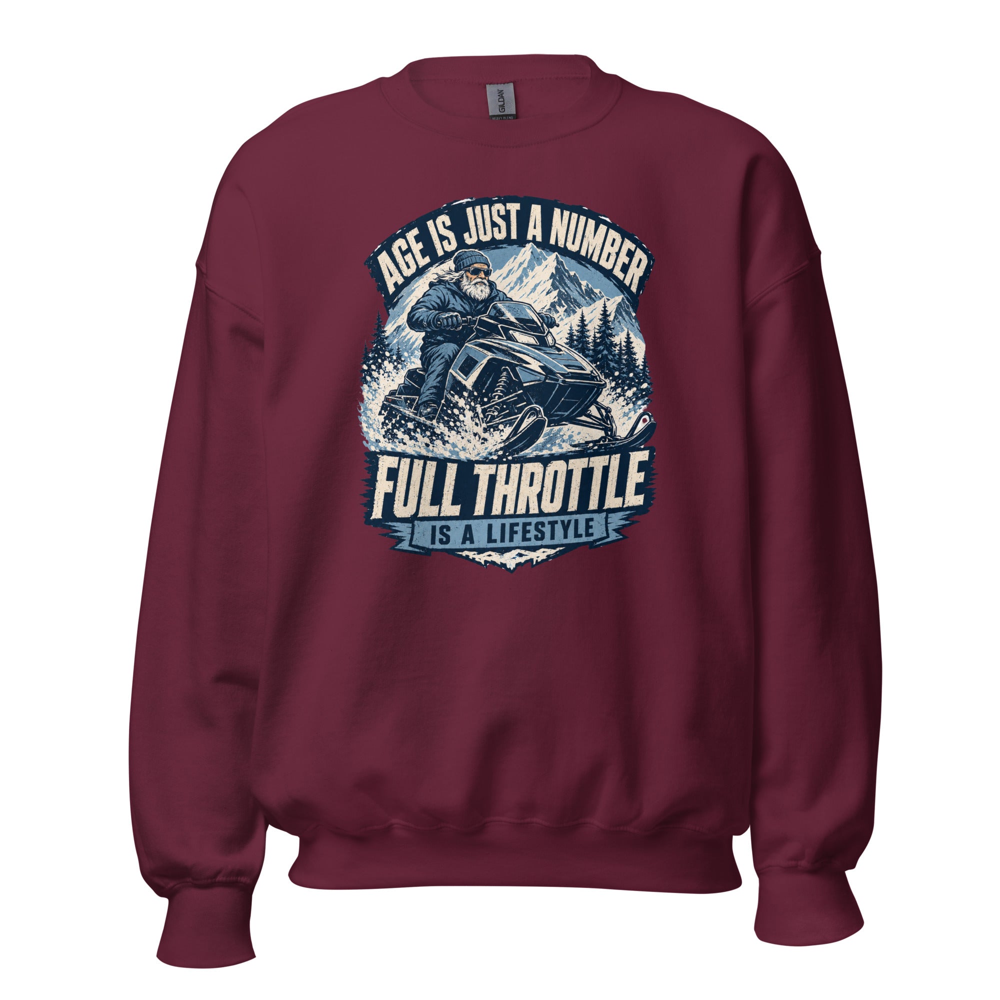 Age Is Just A Number - Full Throttle Is A Lifestyle Unisex Sweatshirt - Snappy Mood