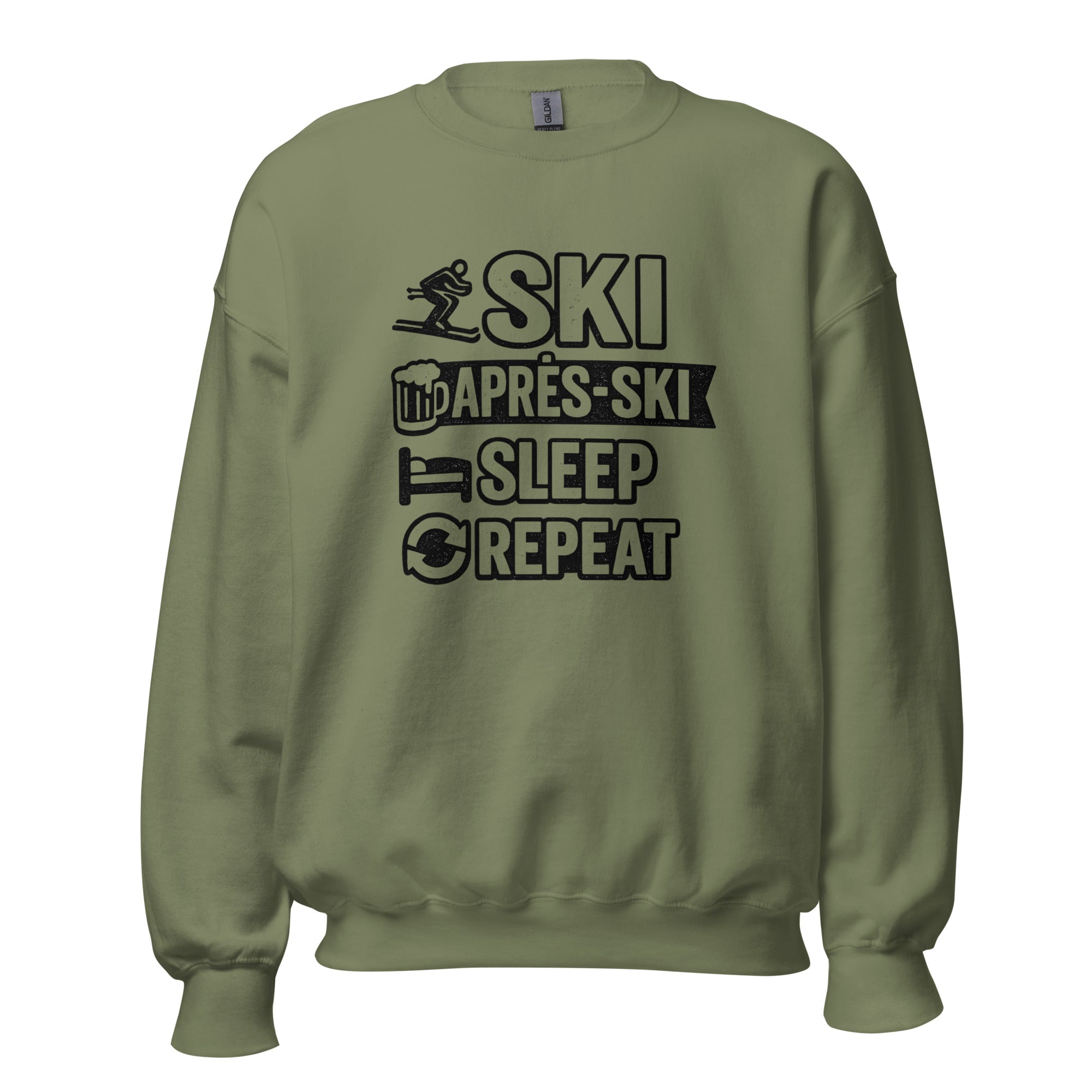 Ski Après Ski Sleep Repeat Ski Sweatshirt - Snappy Mood