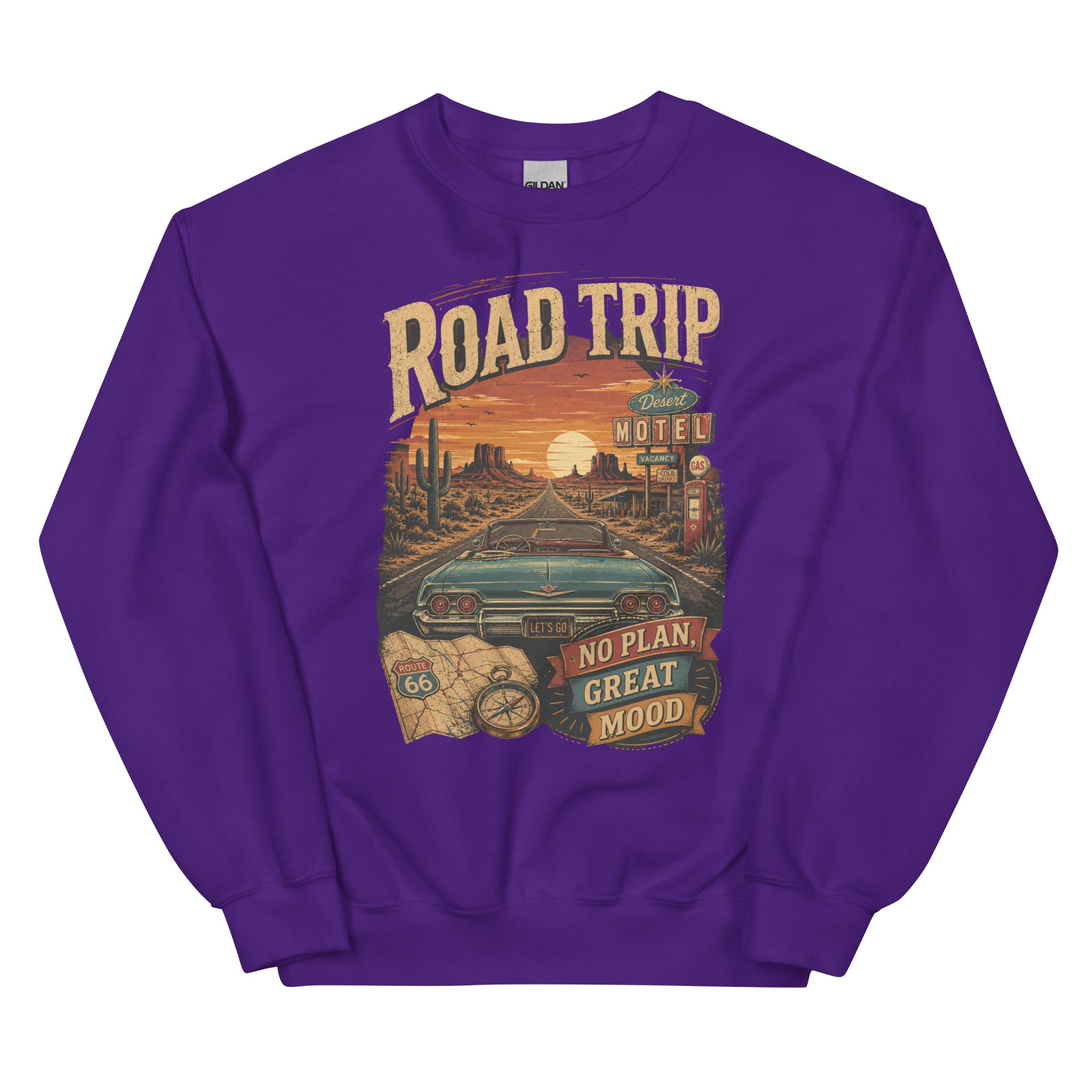 Roadtrip Desert Hotel Graphic Sweatshirt - Snappymood