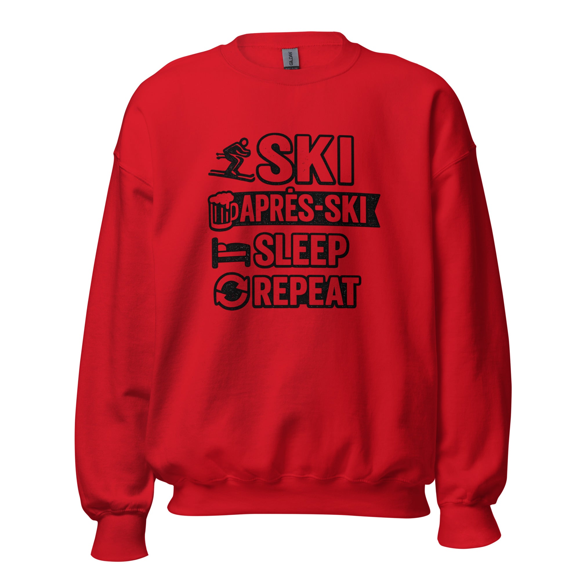 Ski Après Ski Sleep Repeat Ski Sweatshirt - Snappy Mood