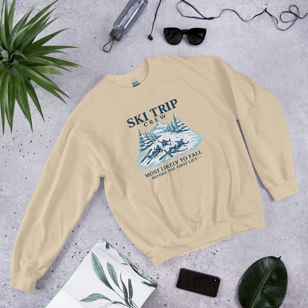 Ski Trip Crew Most Likely To Fall Sweartshirt - Snappy Mood