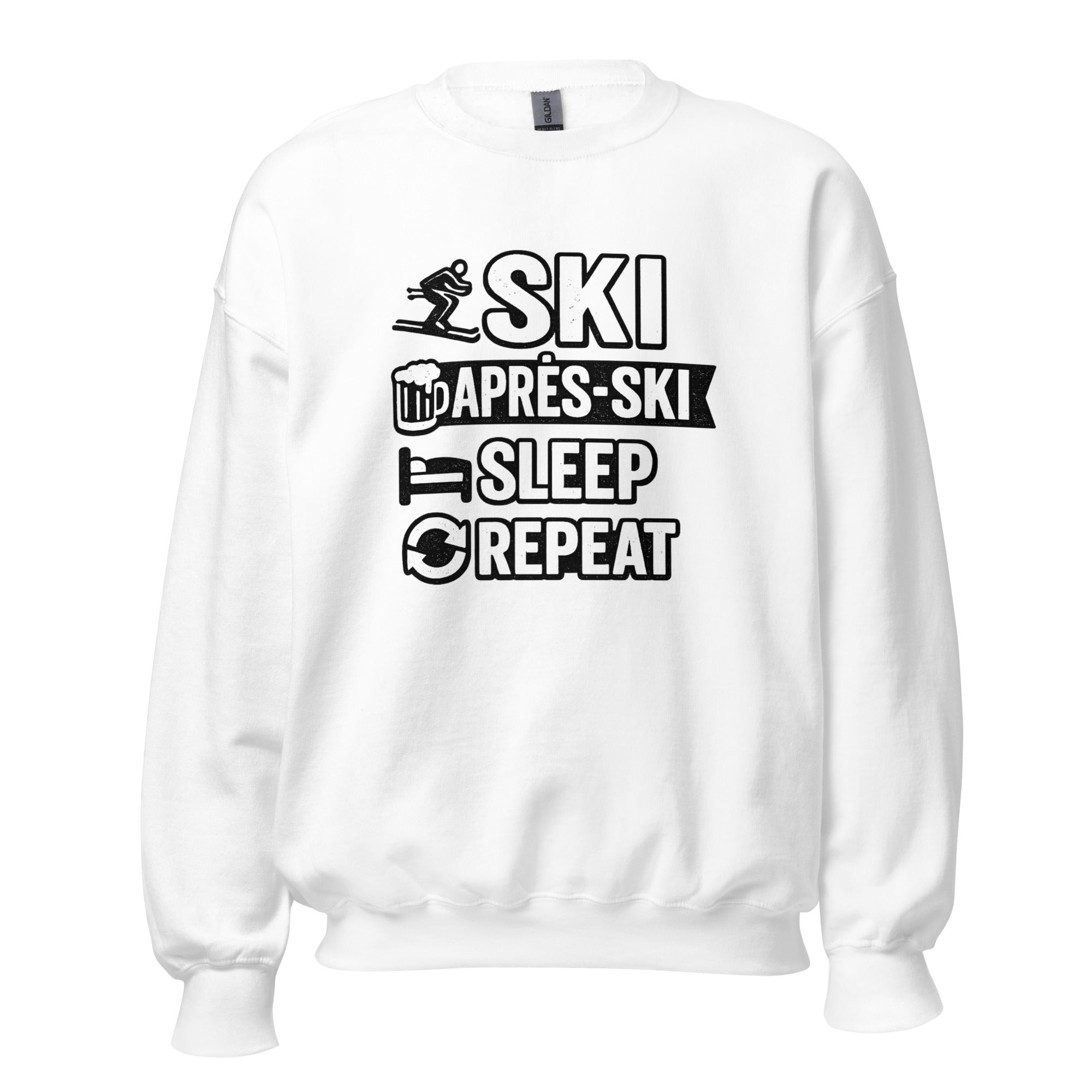 Ski Après Ski Sleep Repeat Ski Sweatshirt - Snappy Mood