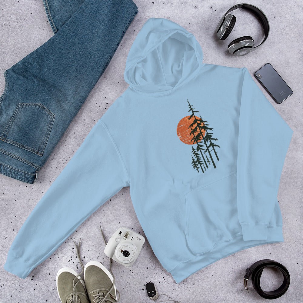 Sunrise Forest Nature Outdoor Premium Unisex Hoodie - Snappy Mood