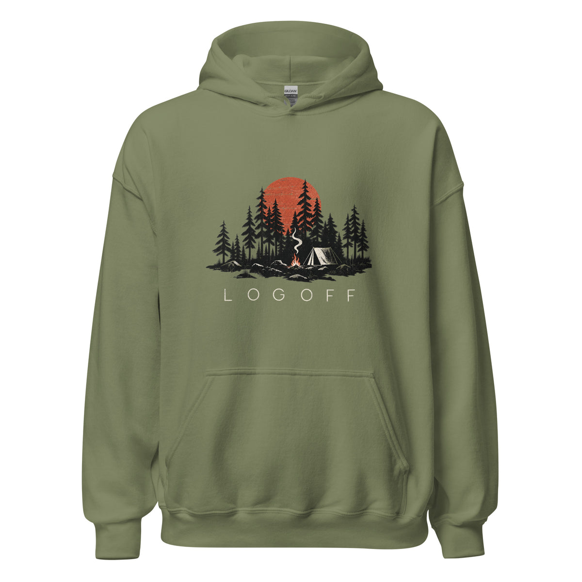 Log Off Camping Graphic Premiun Unisex Hoodie - Snappy Mood