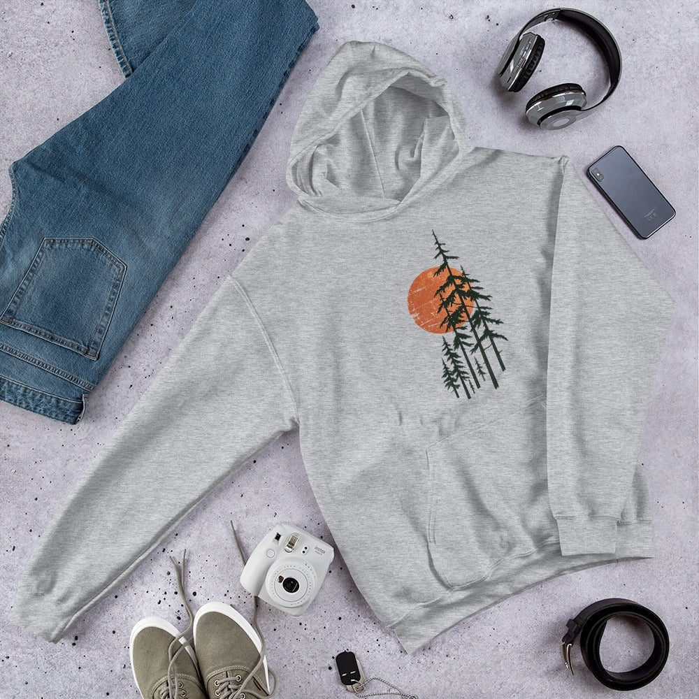 Sunrise Forest Nature Outdoor Premium Unisex Hoodie - Snappy Mood