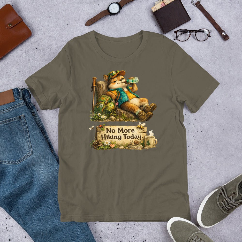 No More Hiking Today Funny Hiking T-Shirt - Snappymood
