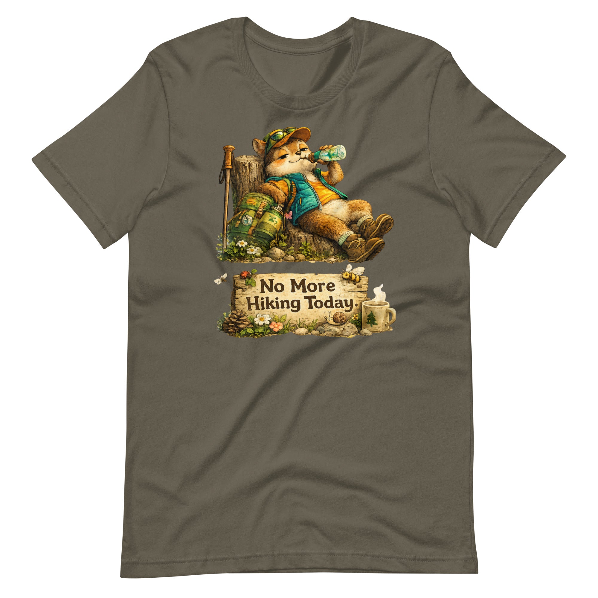 No More Hiking Today Funny Hiking T-Shirt - Snappymood