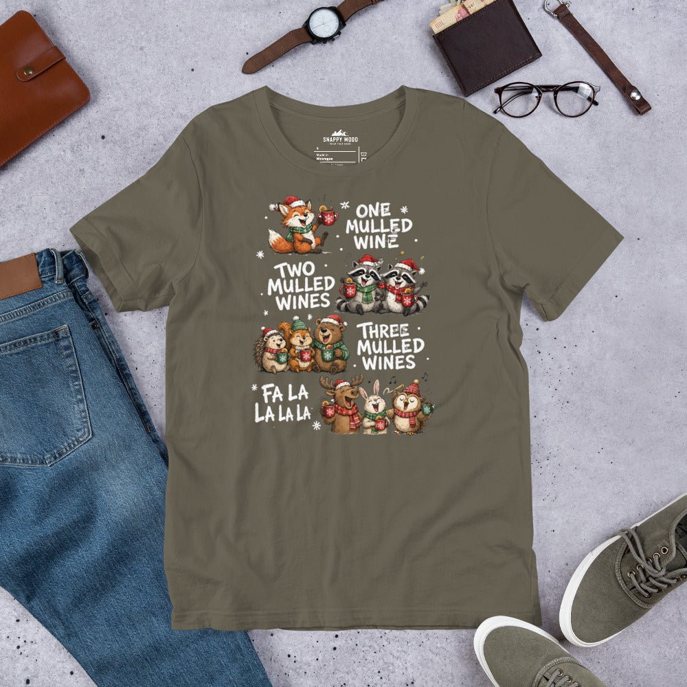 One Two Three Mulled Wine - Funny Christmas Unisex T-Shirt - Snappy Mood