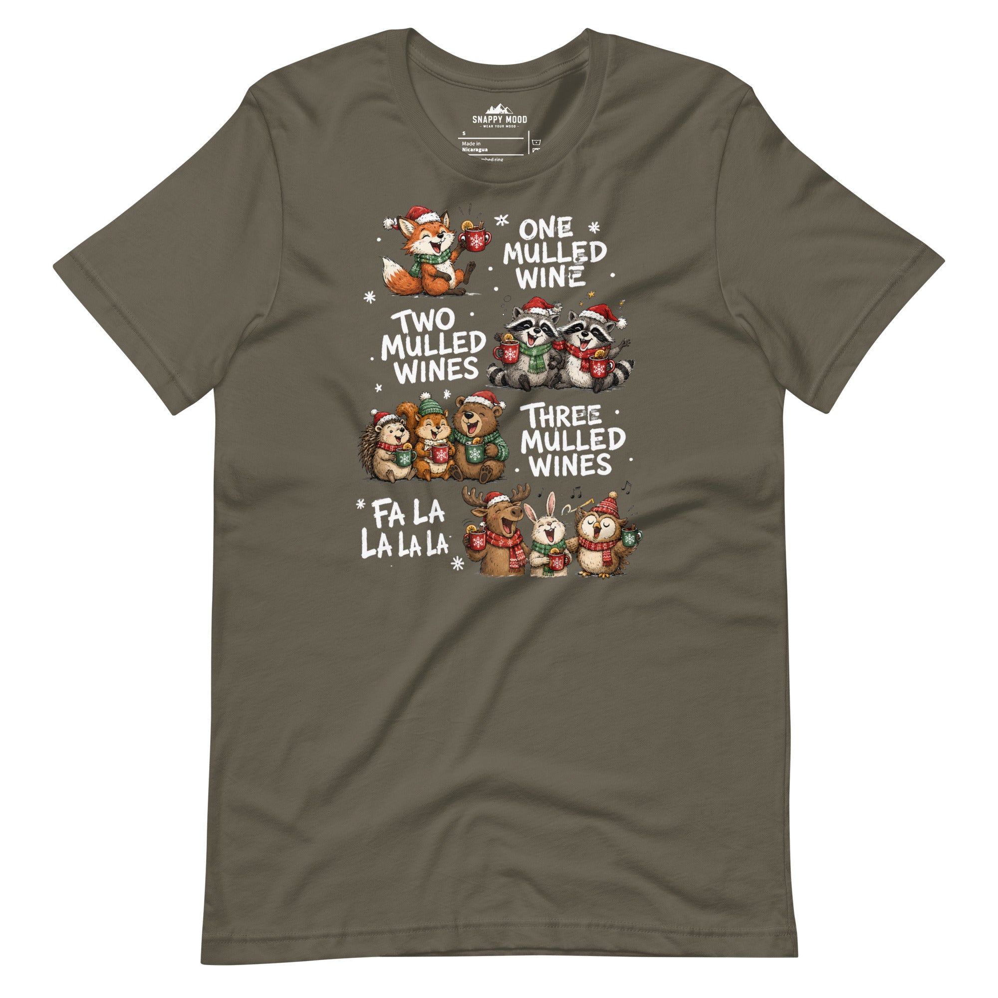 One Two Three Mulled Wine - Funny Christmas Unisex T-Shirt - Snappy Mood