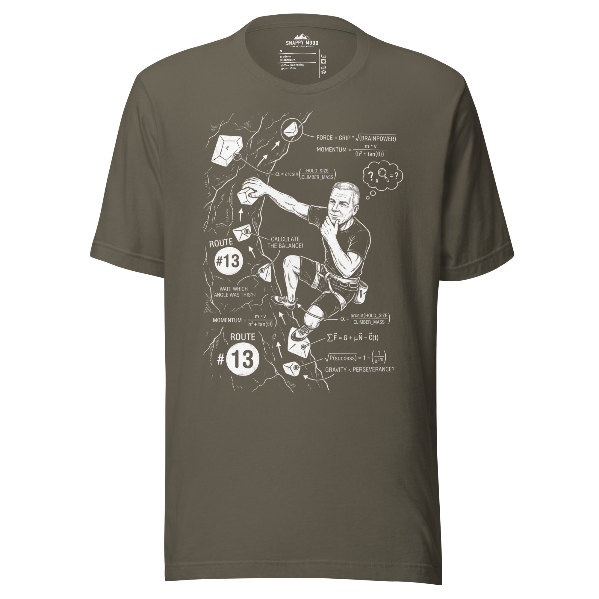 Mountain Climbing Math Problem Solving T-Shirt - Snappy Mood