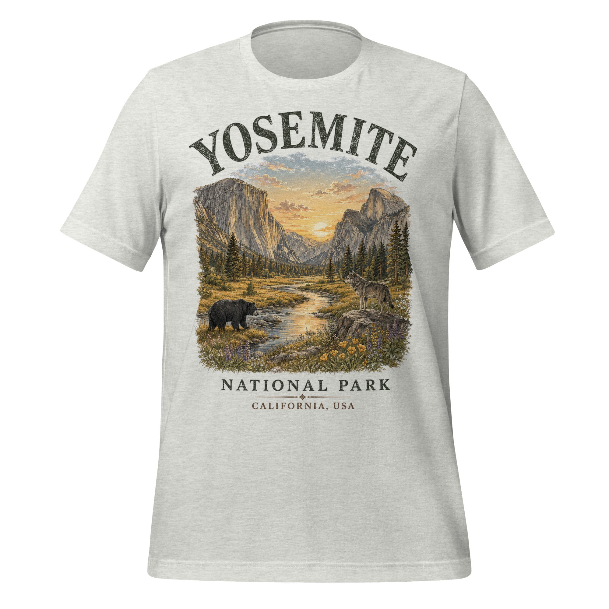 Yosemite National Park Tunnel View Hiking T-Shirt - Snappymood