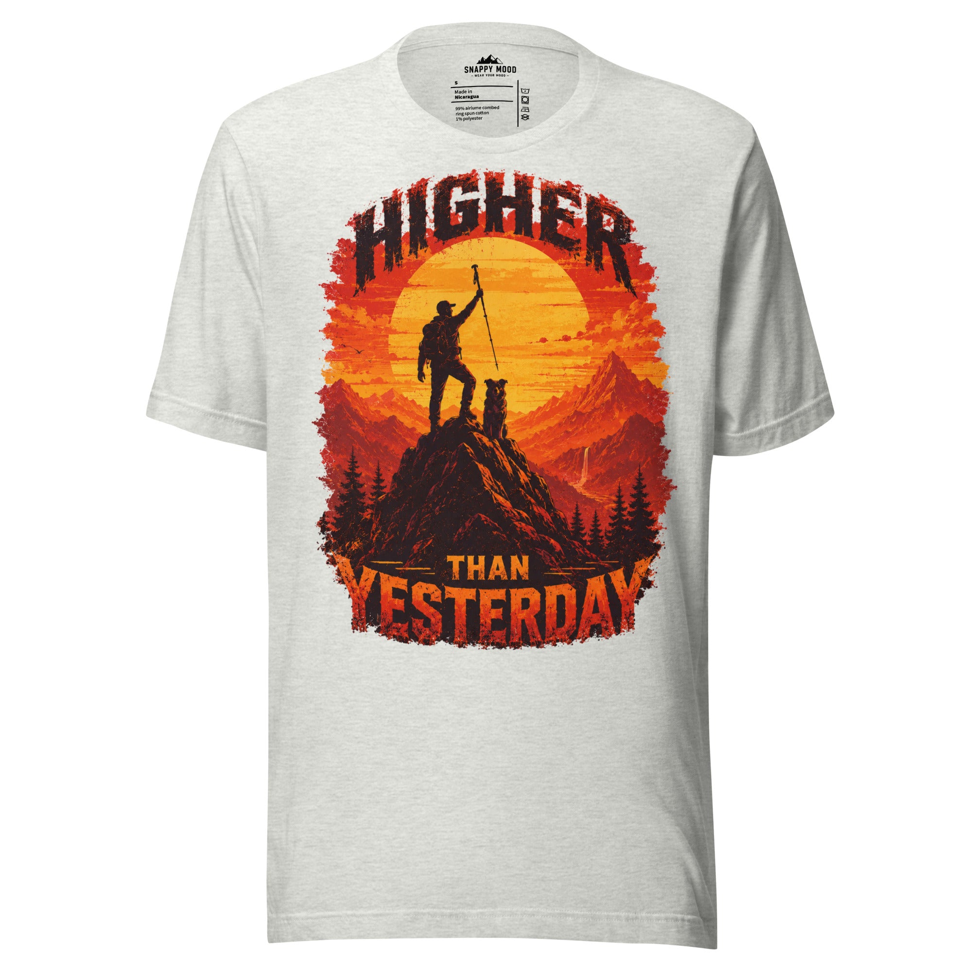 Higher Than Yesterday Hiking Sun T-Shirt - Snappy Mood