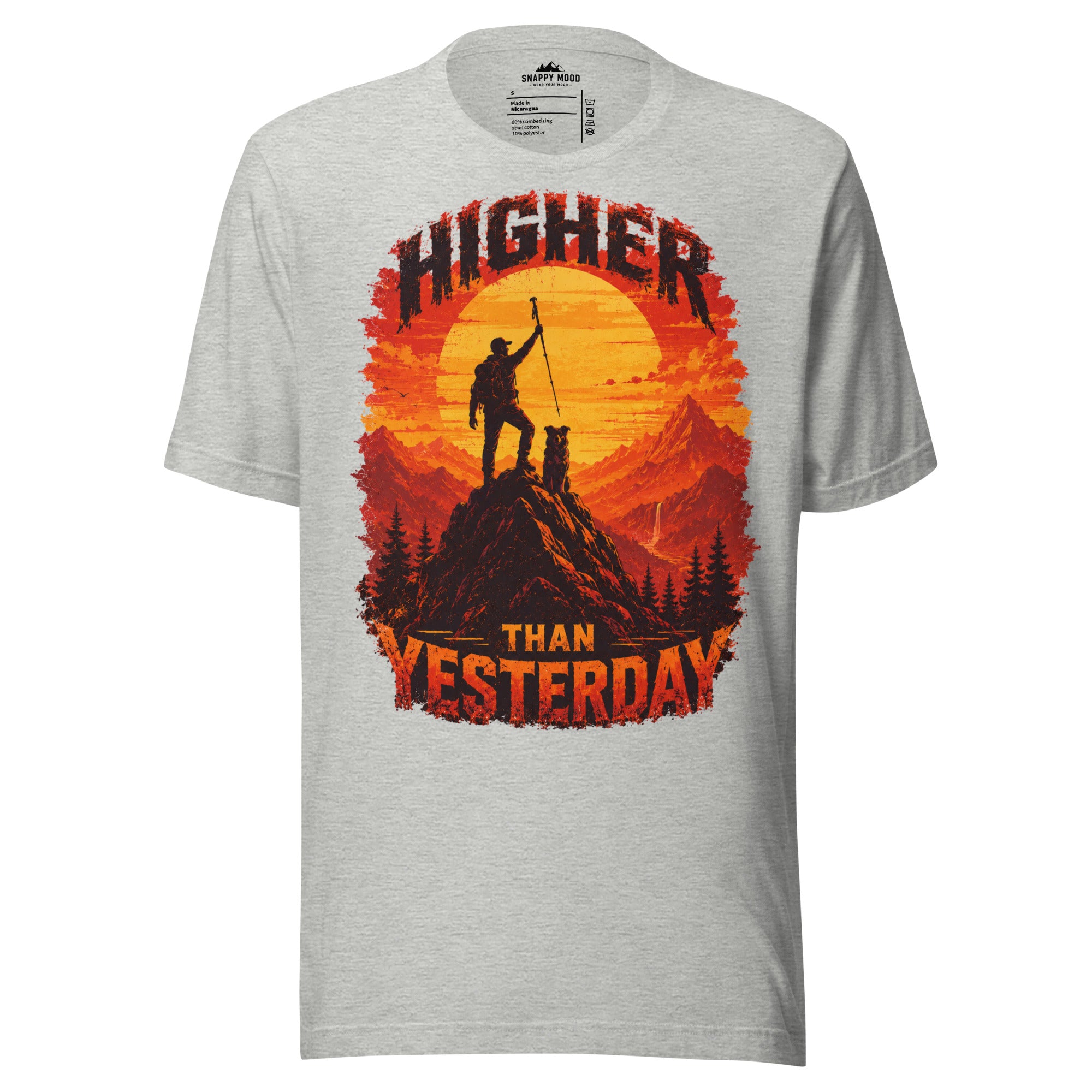 Higher Than Yesterday Hiking Sun T-Shirt - Snappy Mood