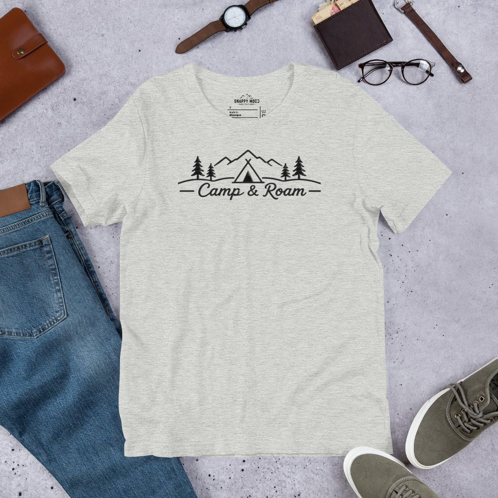 Camp and Roam Camping T-Shirt - Snappy Mood