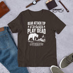 Bear Attack If Attacked Play Dead Funny Hiking T-Shirt- Snappymood