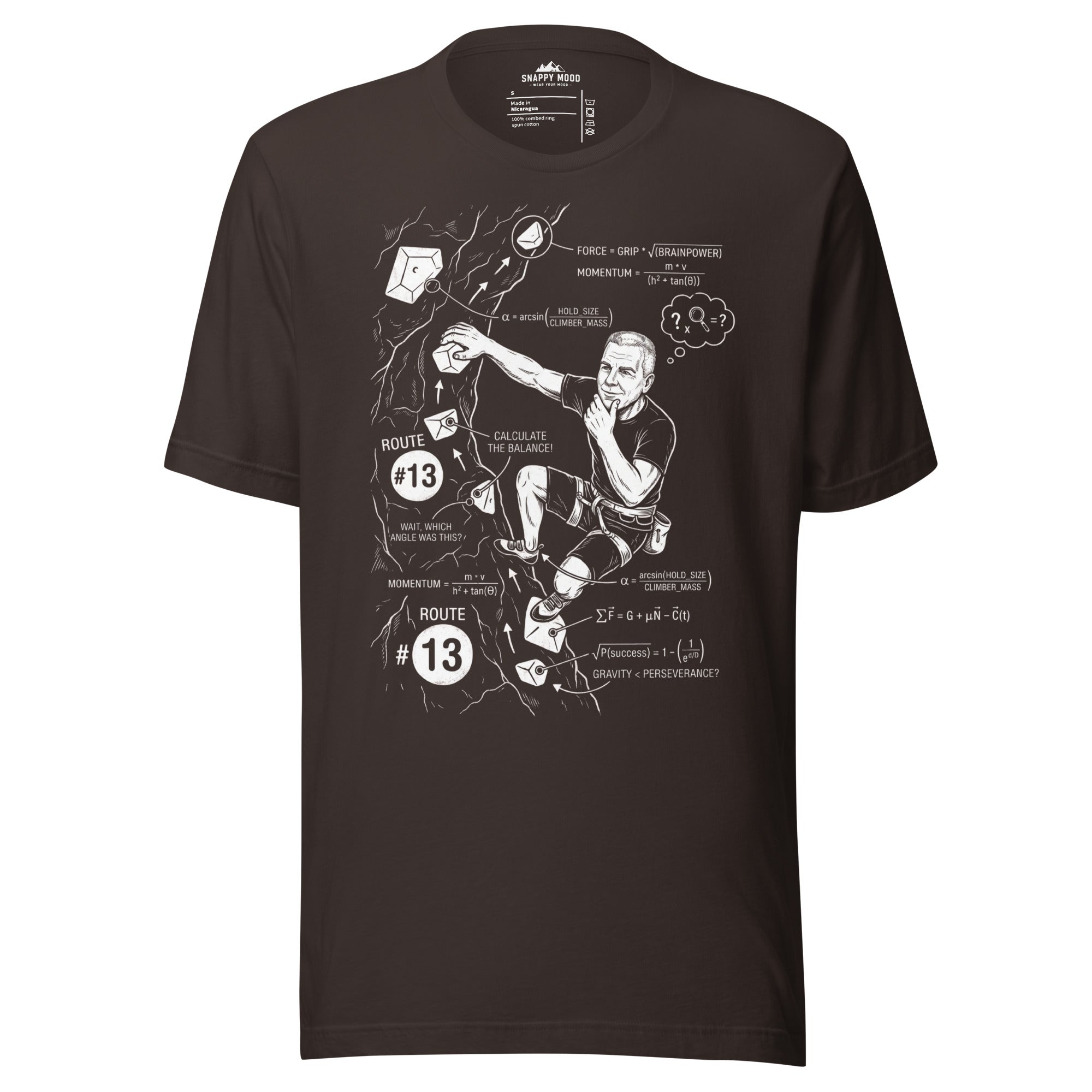 Mountain Climbing Math Problem Solving T-Shirt - Snappy Mood