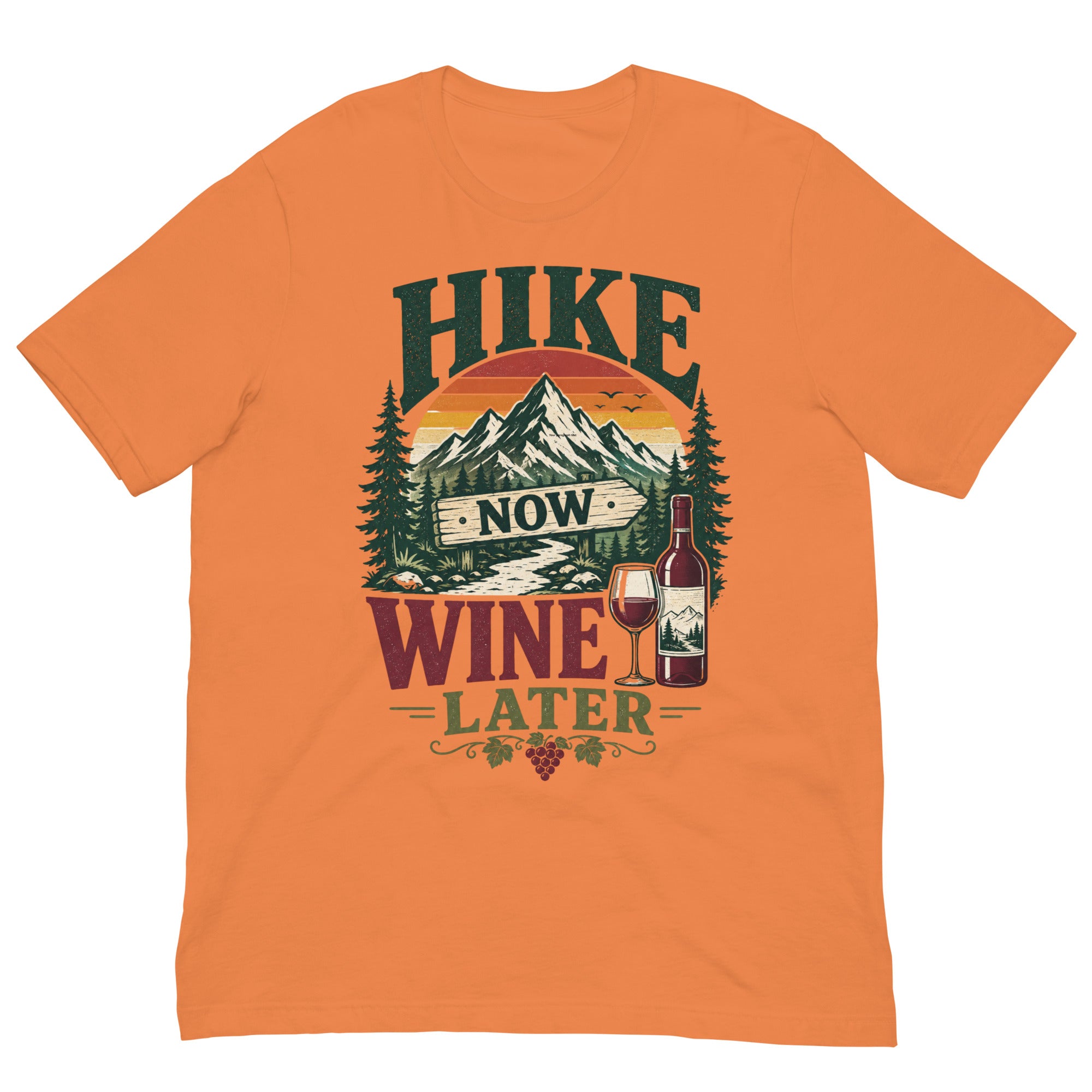 Hike More Wine Later Hiking T-Shirt - Snappymood