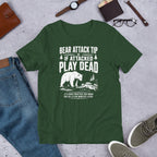 Bear Attack If Attacked Play Dead Funny Hiking T-Shirt- Snappymood