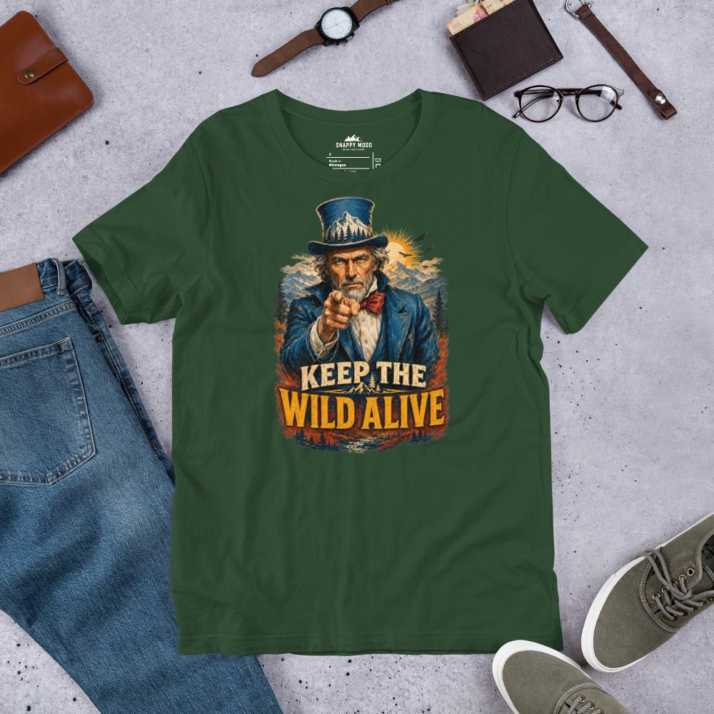 Keep The Wild Alive Wildlife T-Shirt - Snappy Mood
