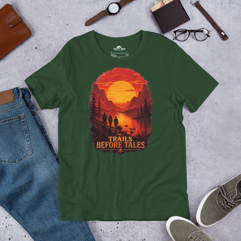 Trails Before Tales Hiking Sun T-Shirt - Snappy Mood