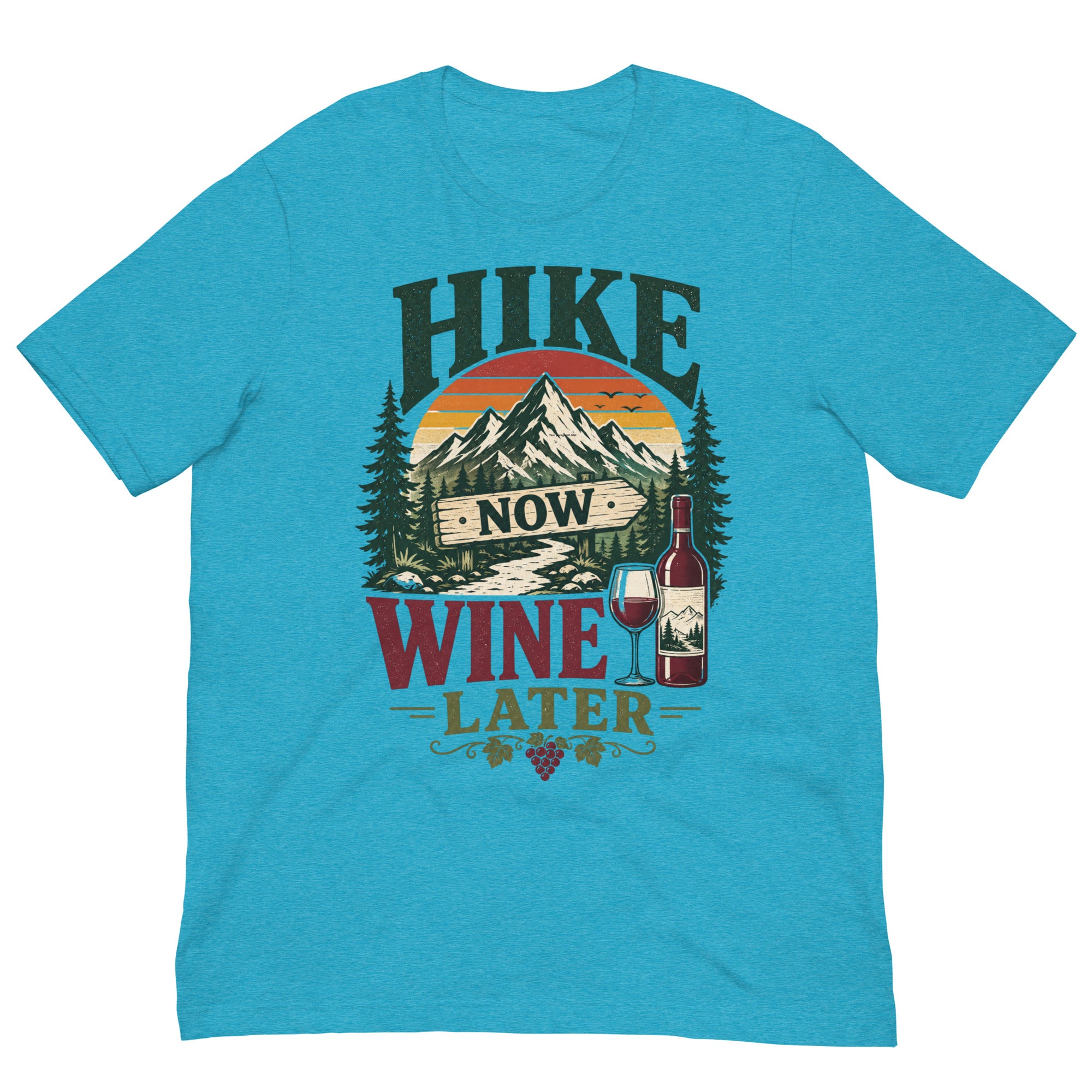 Hike More Wine Later Hiking T-Shirt - Snappymood