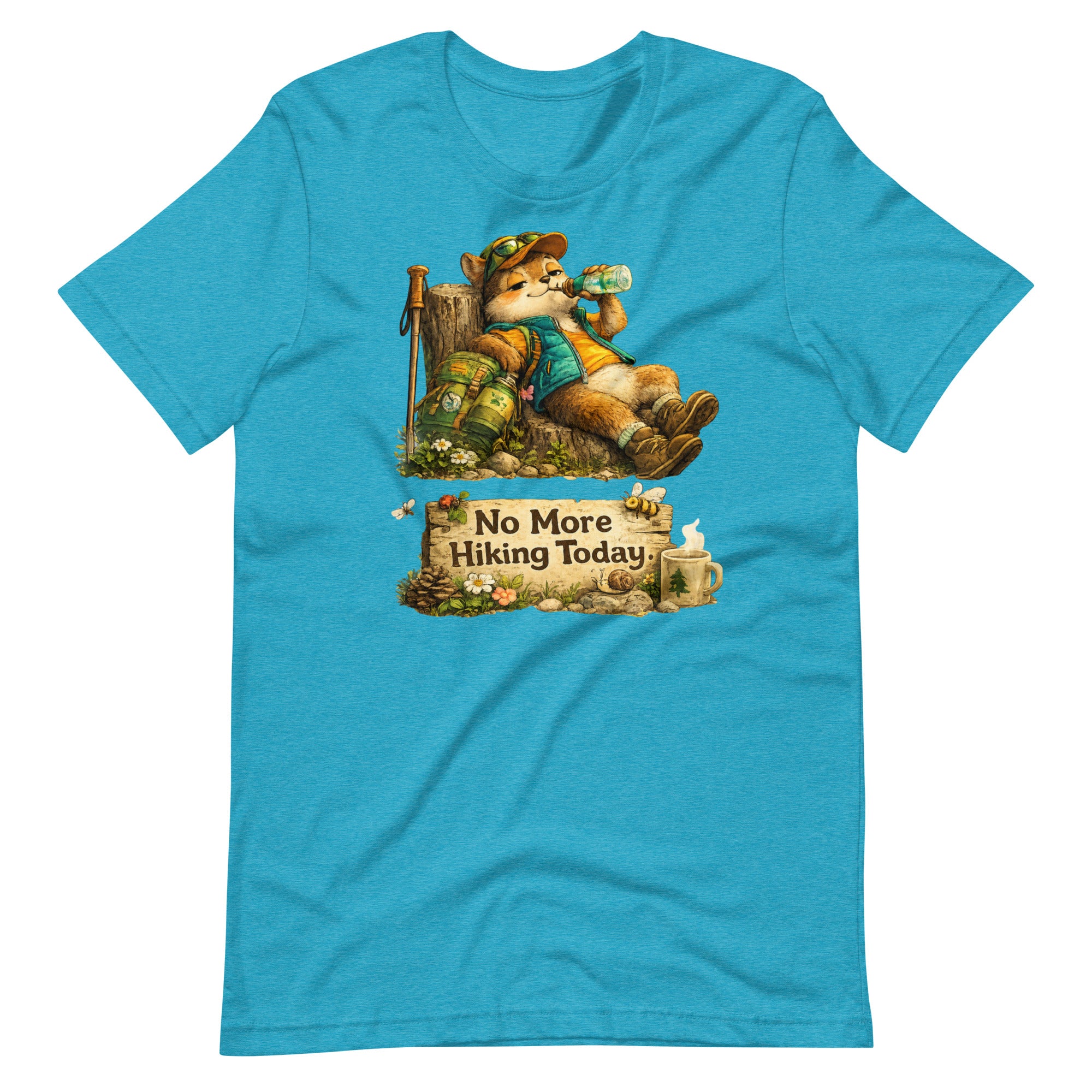 No More Hiking Today Funny Hiking T-Shirt - Snappymood