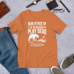Bear Attack If Attacked Play Dead Funny Hiking T-Shirt- Snappymood