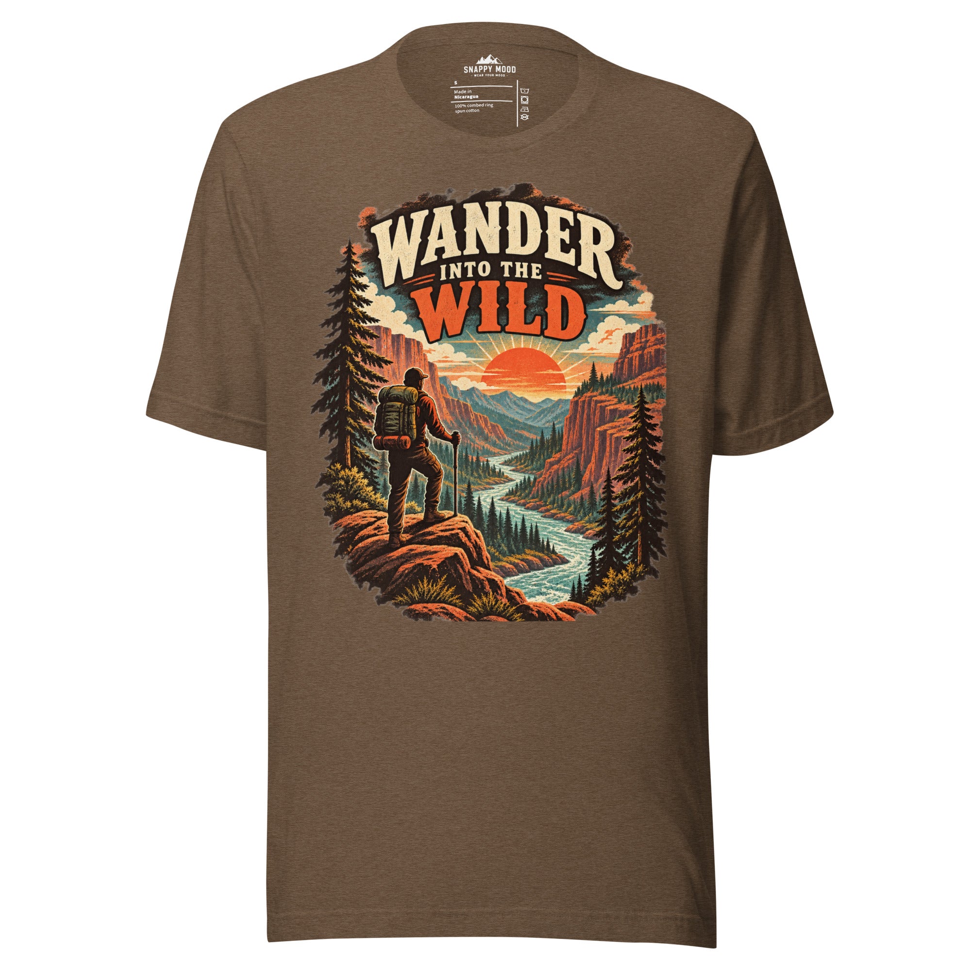 Wander Into The Wild Hiking Sun T-Shirt - Snappy Mood