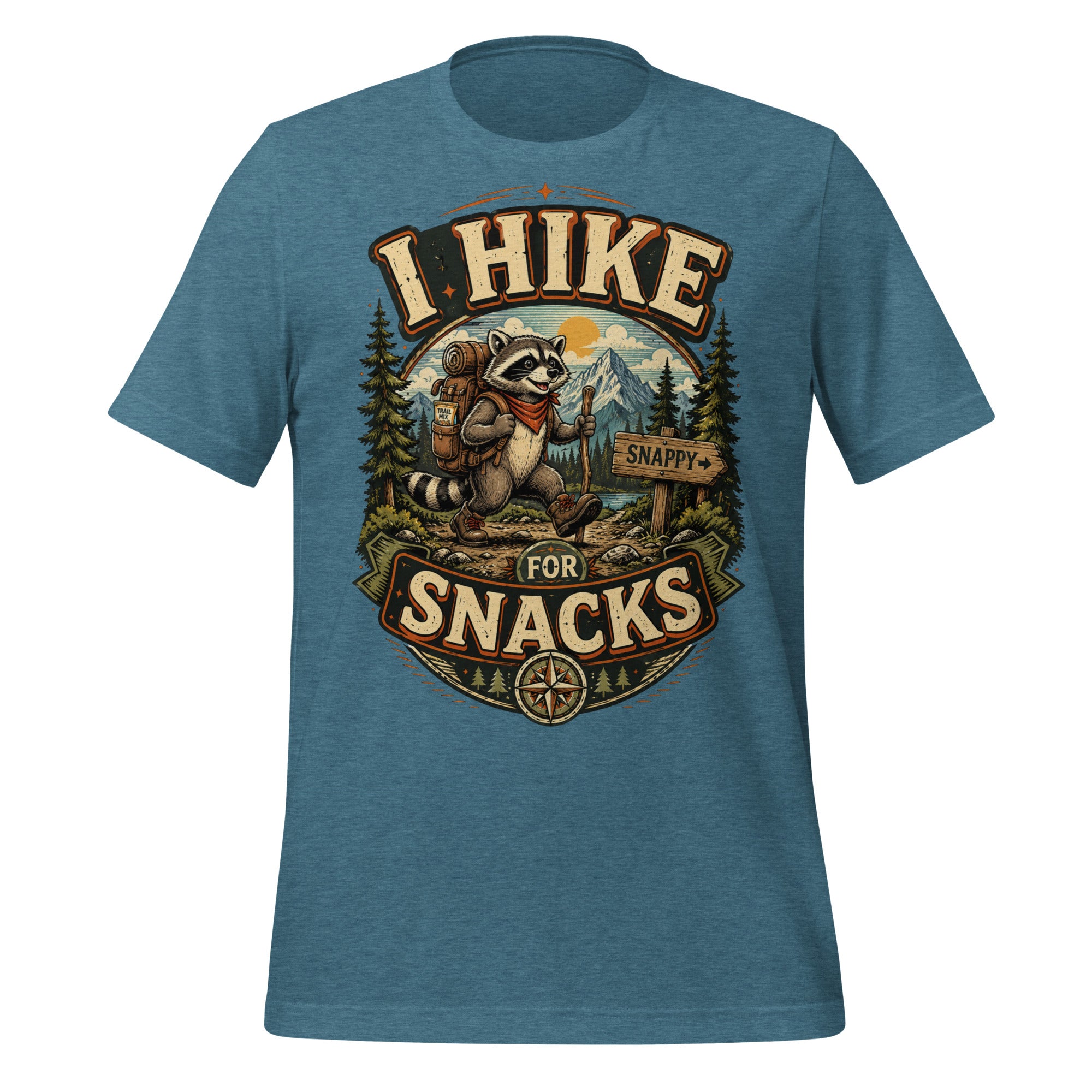 I Hike For A Snack Hiking T-Shirt - Snappymood