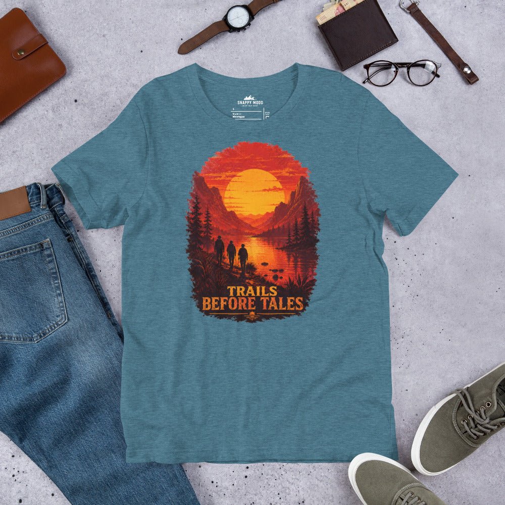 Trails Before Tales Hiking Sun T-Shirt - Snappy Mood
