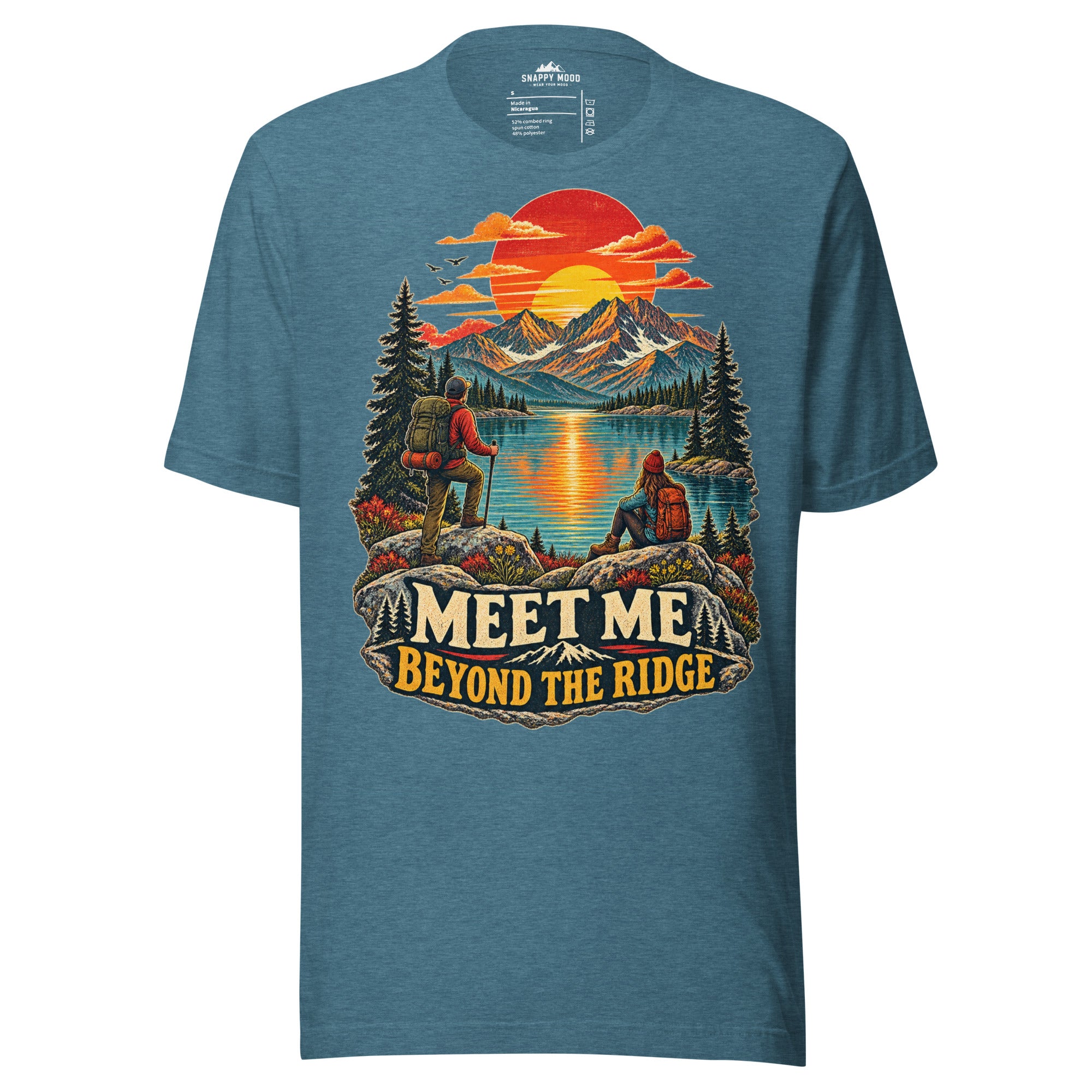 Meet Me Beyond The Ridge Hiking Sun T-Shirt - Snappy Mood