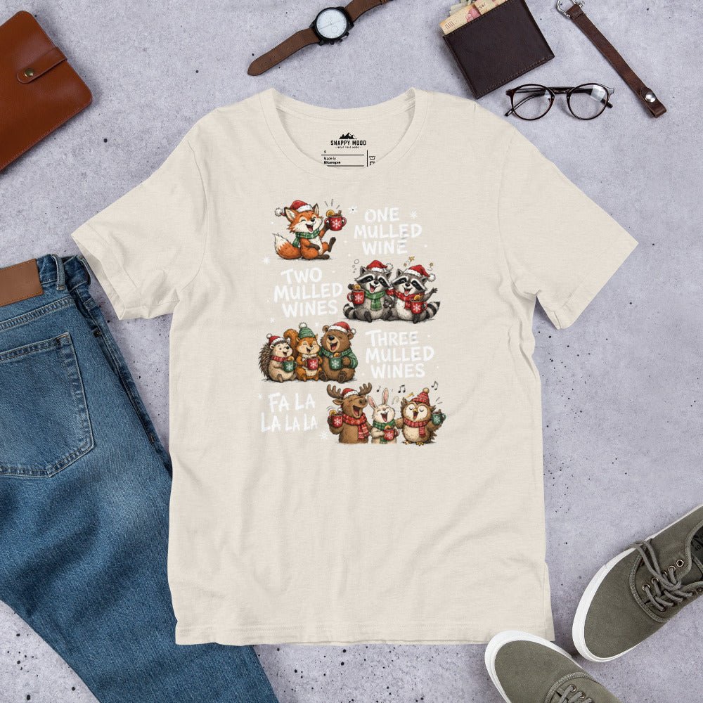 One Two Three Mulled Wine - Funny Christmas Unisex T-Shirt - Snappy Mood