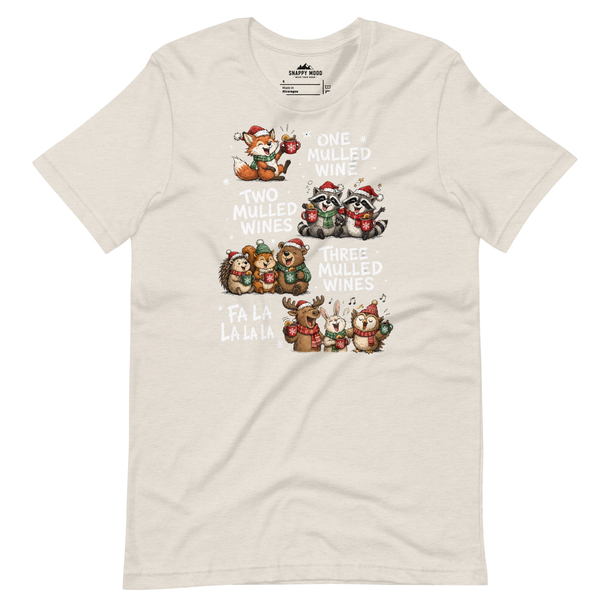 One Two Three Mulled Wine - Funny Christmas Unisex T-Shirt - Snappy Mood