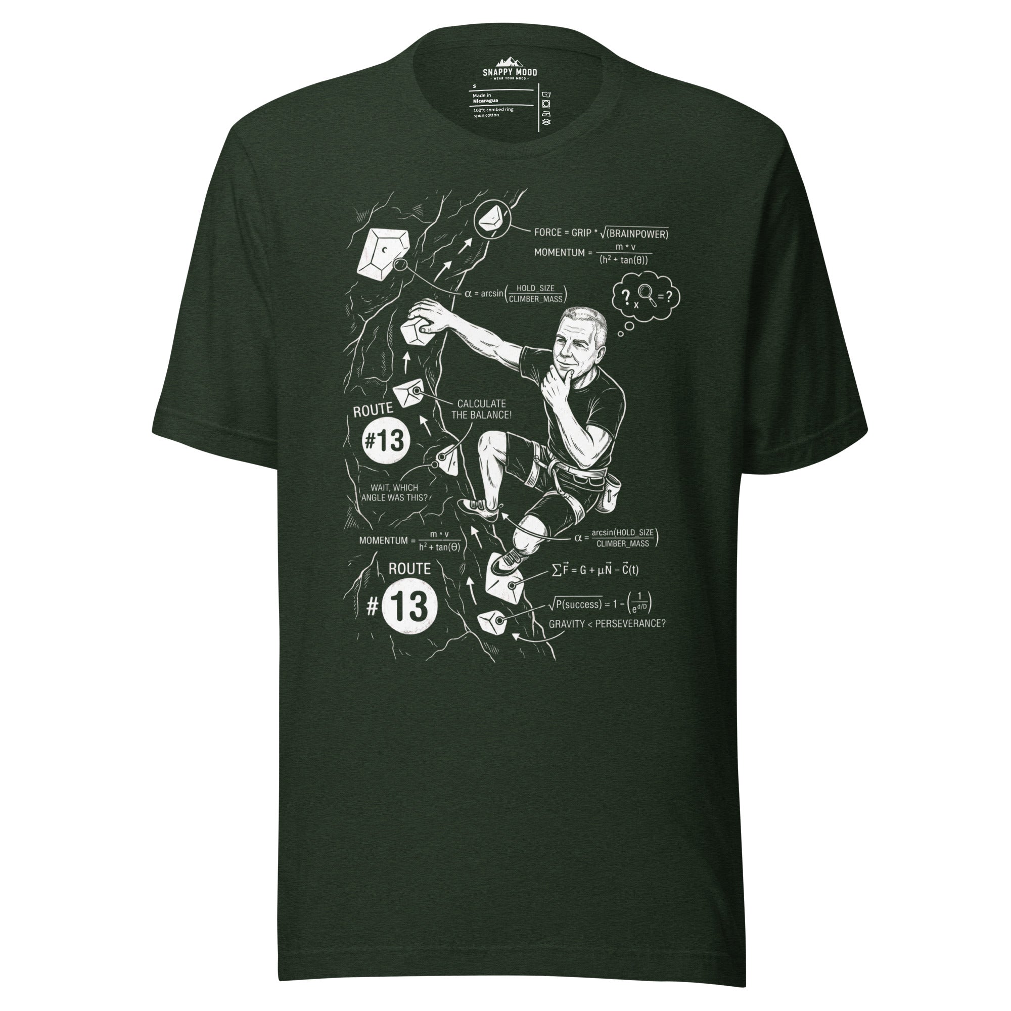 Mountain Climbing Math Problem Solving T-Shirt - Snappy Mood