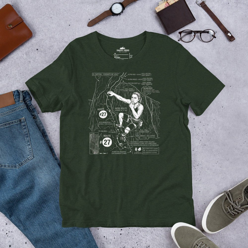 Mountain Climbing EL Capitan - Yosemite NP USA T-Shirt - Snappy Mood