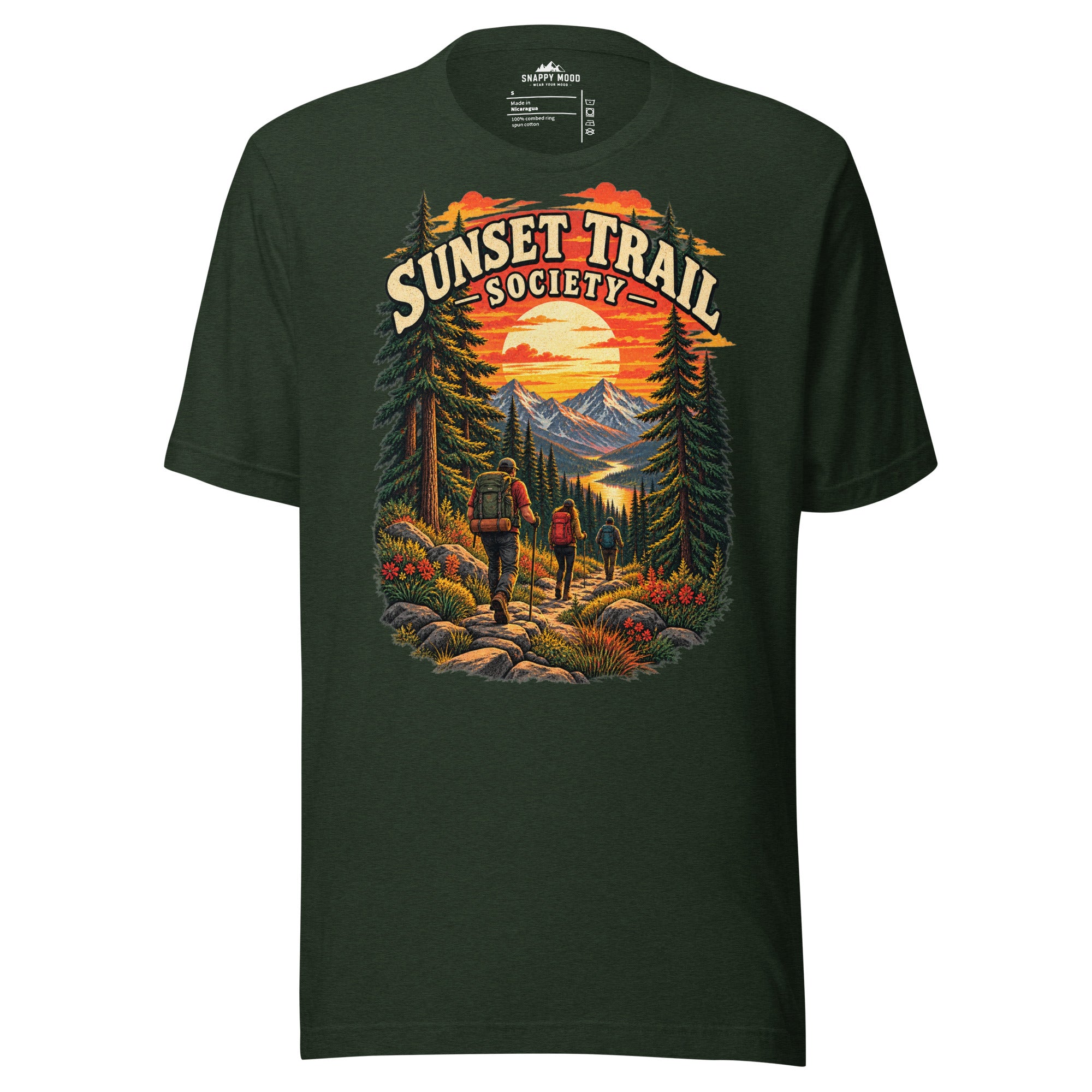 Sunset Trail Society Hiking Sun T-shirt - Snappy Mood