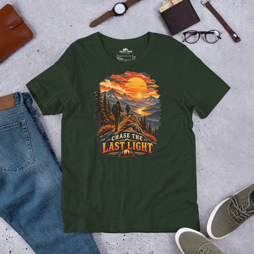 Chase The last Light Hiking Sun T-Shirt - Snappy Mood