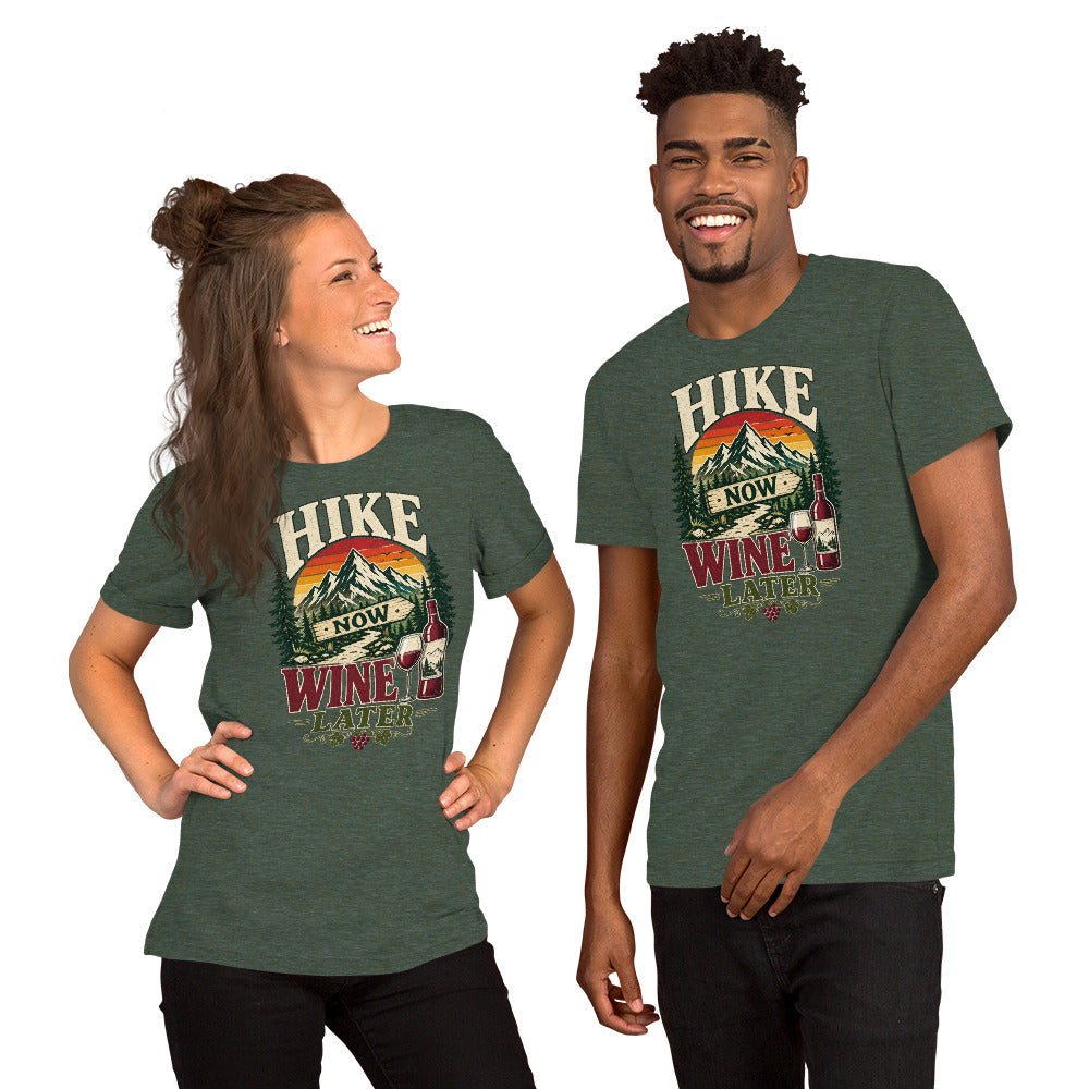 Hike More Wine Later Hiking T-Shirt - Snappymood