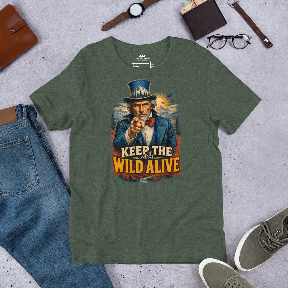 Keep The Wild Alive Wildlife T-Shirt - Snappy Mood