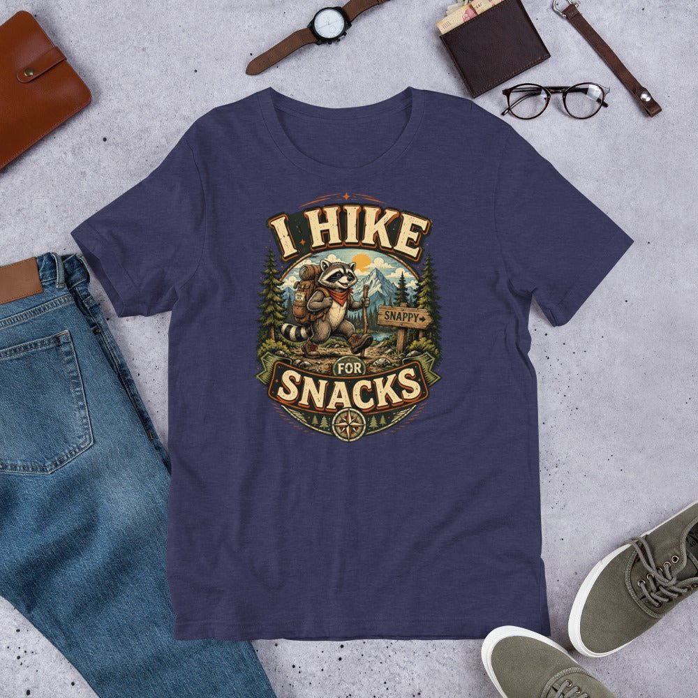 I Hike For A Snack Hiking T-Shirt - Snappymood