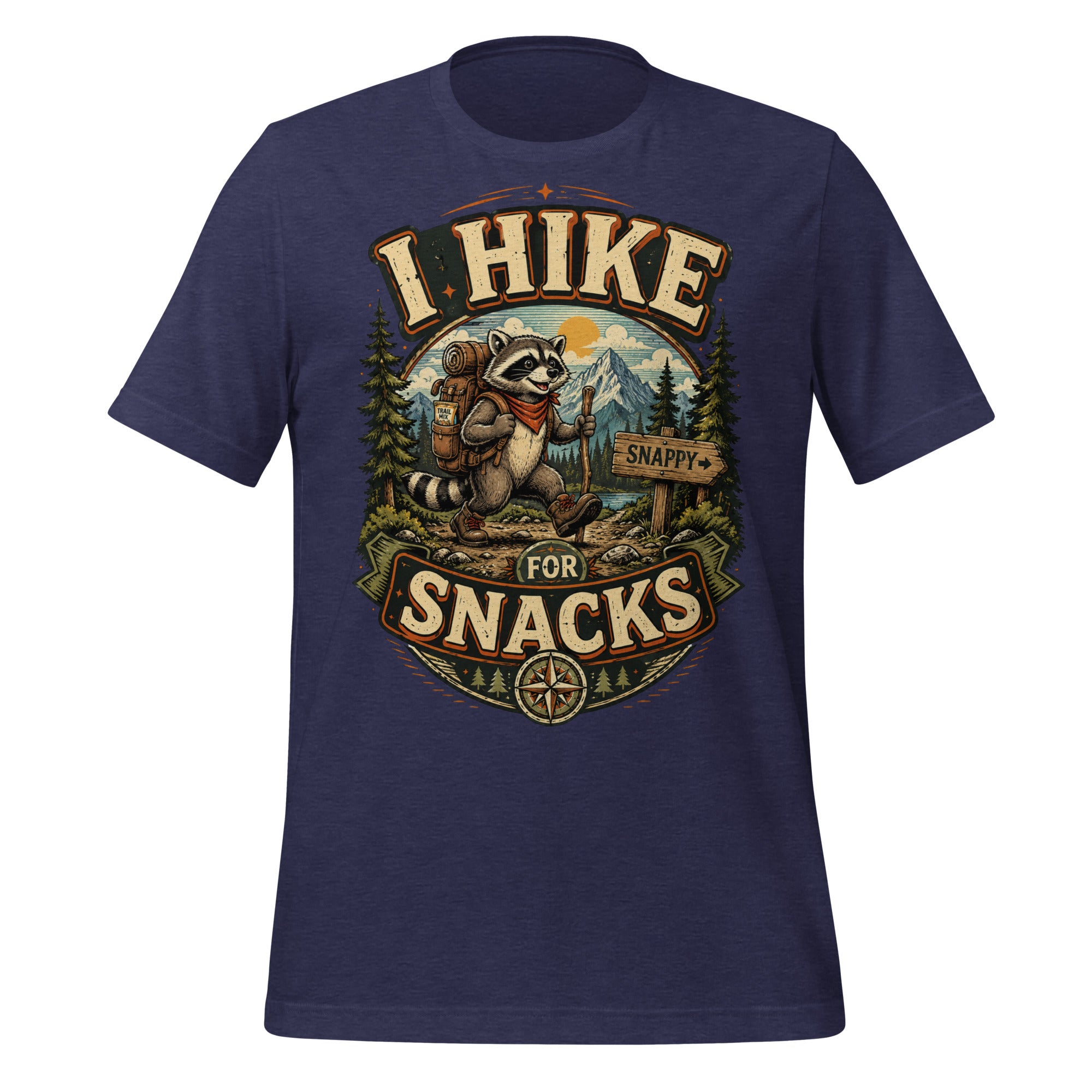 I Hike For A Snack Hiking T-Shirt - Snappymood