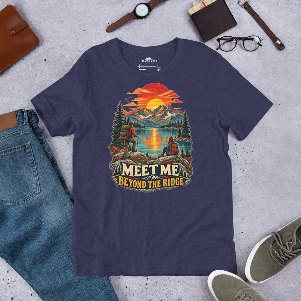 Meet Me Beyond The Ridge Hiking Sun T-Shirt - Snappy Mood