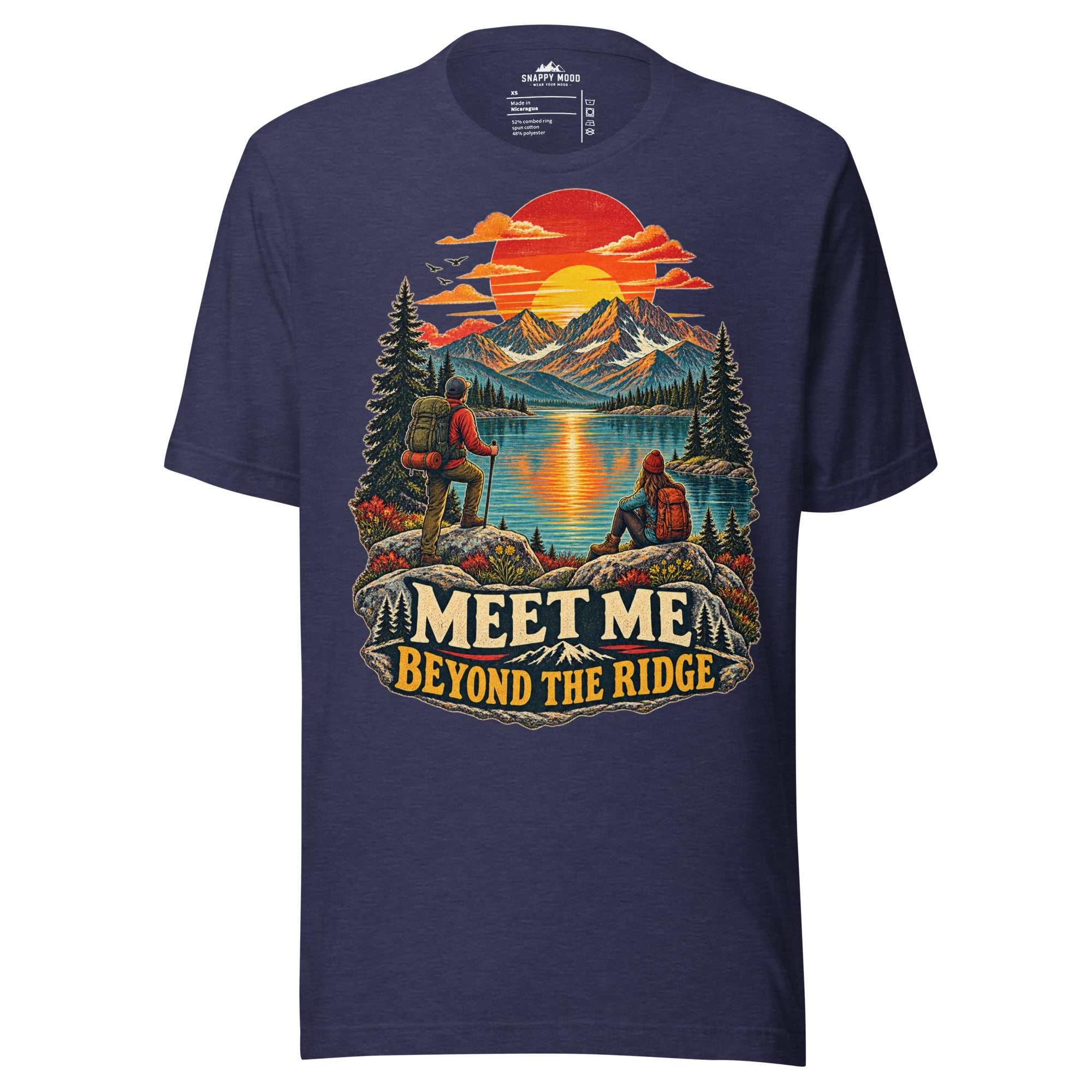 Meet Me Beyond The Ridge Hiking Sun T-Shirt - Snappy Mood